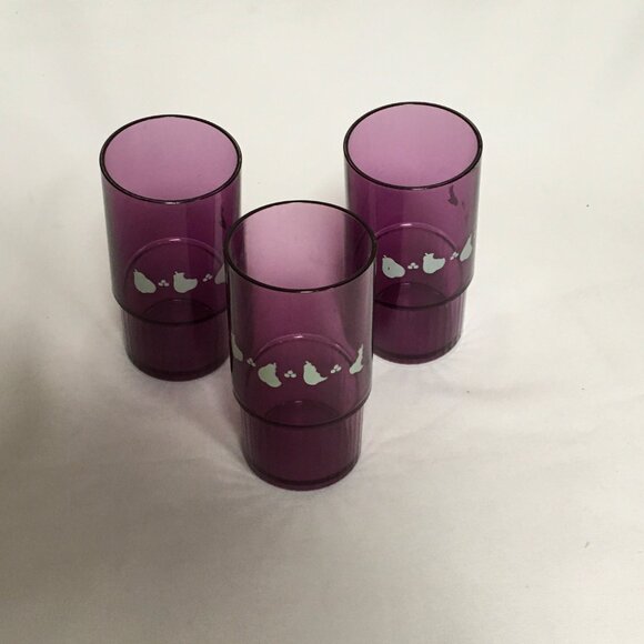 Vintage Tupperware Acrylic 14 oz 400 ml Jewel Tone Deluxe Tumblers Set Of 3 - Picture 3 of 4